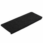 15 db fekete öntapadó lépcsőszőnyeg 65x24,5x3,5 cm 3
