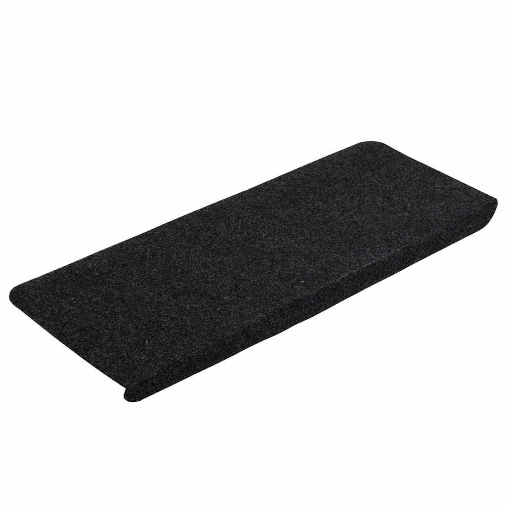 15 db fekete öntapadó lépcsőszőnyeg 65x24,5x3,5 cm 3