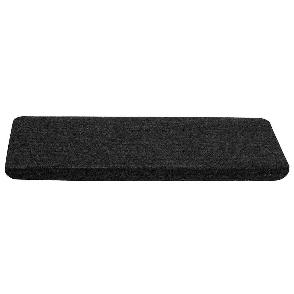 15 db fekete öntapadó lépcsőszőnyeg 65x24,5x3,5 cm 4