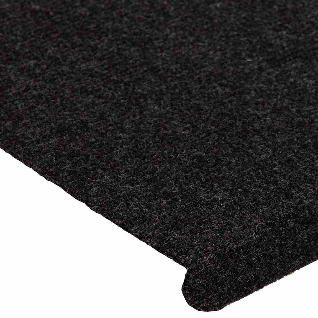 15 db fekete öntapadó lépcsőszőnyeg 65x24,5x3,5 cm 7