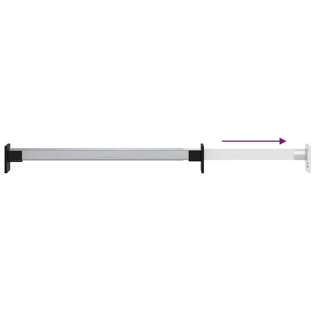 2 db ezüst teleszkópos gardróbsín 58-100 cm 5