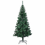 Zöld PVC műkarácsonyfa irizáló csúcsokkal 150 cm 2