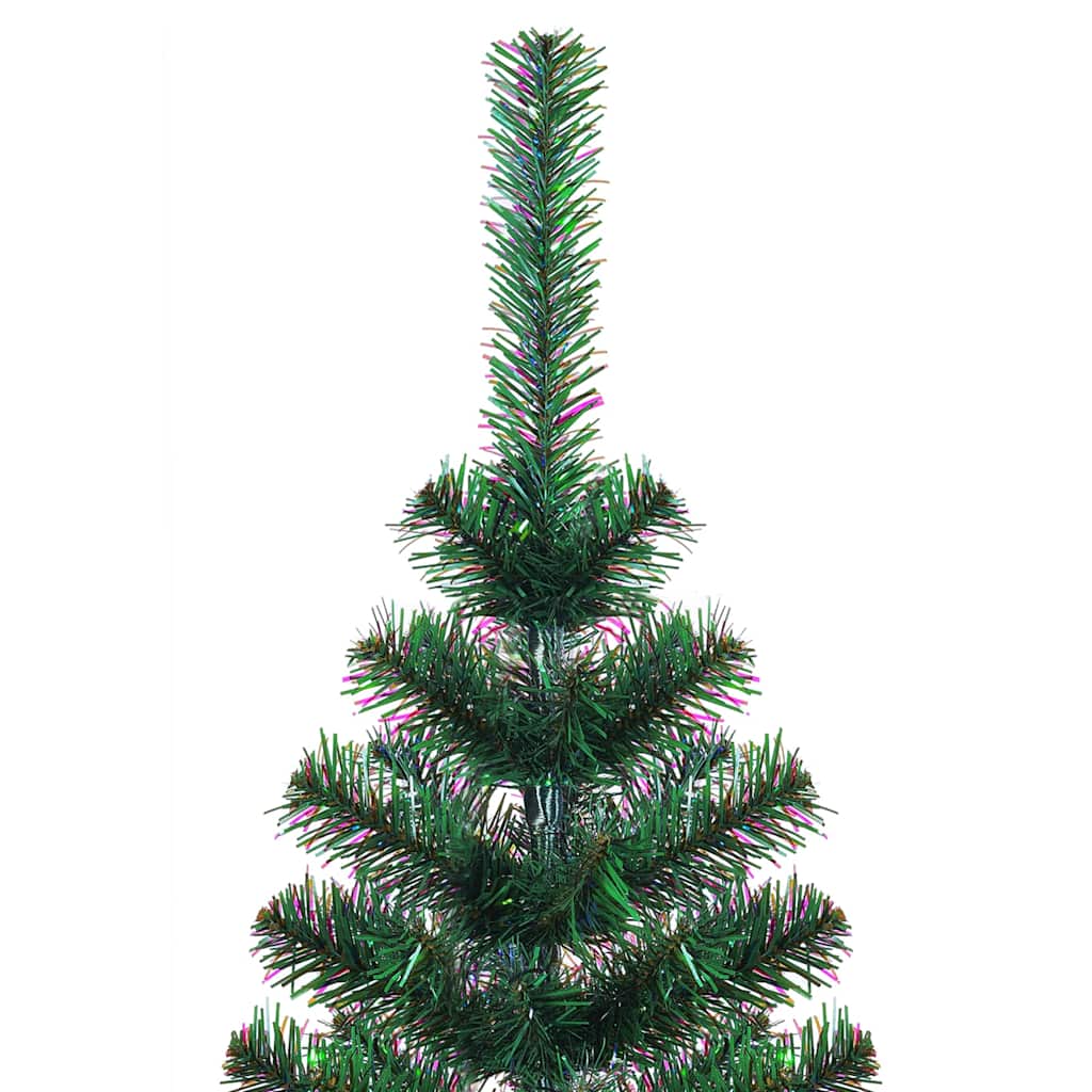 Zöld PVC műkarácsonyfa irizáló csúcsokkal 150 cm 3