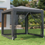 Antracitszürke HDPE partisátor 4 hálós oldalfallal 2,5x2,5 m