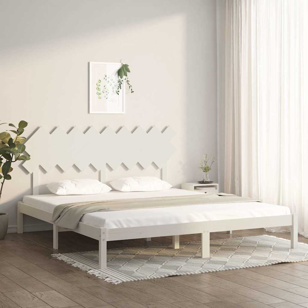 Fehér tömör fa ágykeret 180 x 200 cm (Super King)