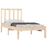 Tömör fenyőfa ágy matrac nélkül 75 x 190 cm 3