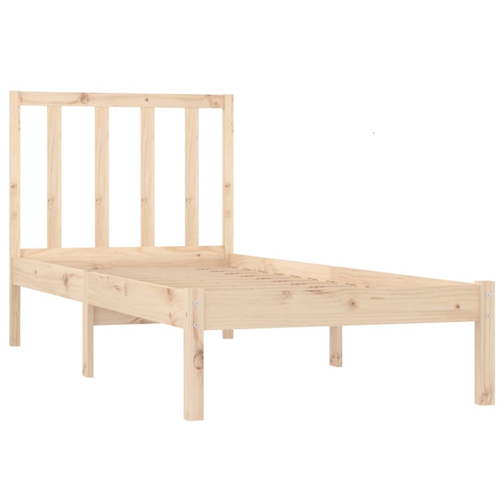 Tömör fenyőfa ágy matrac nélkül 75 x 190 cm 4