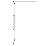 Fekete selyemmatt ESG üveg zuhanyfal 140x195 cm 4