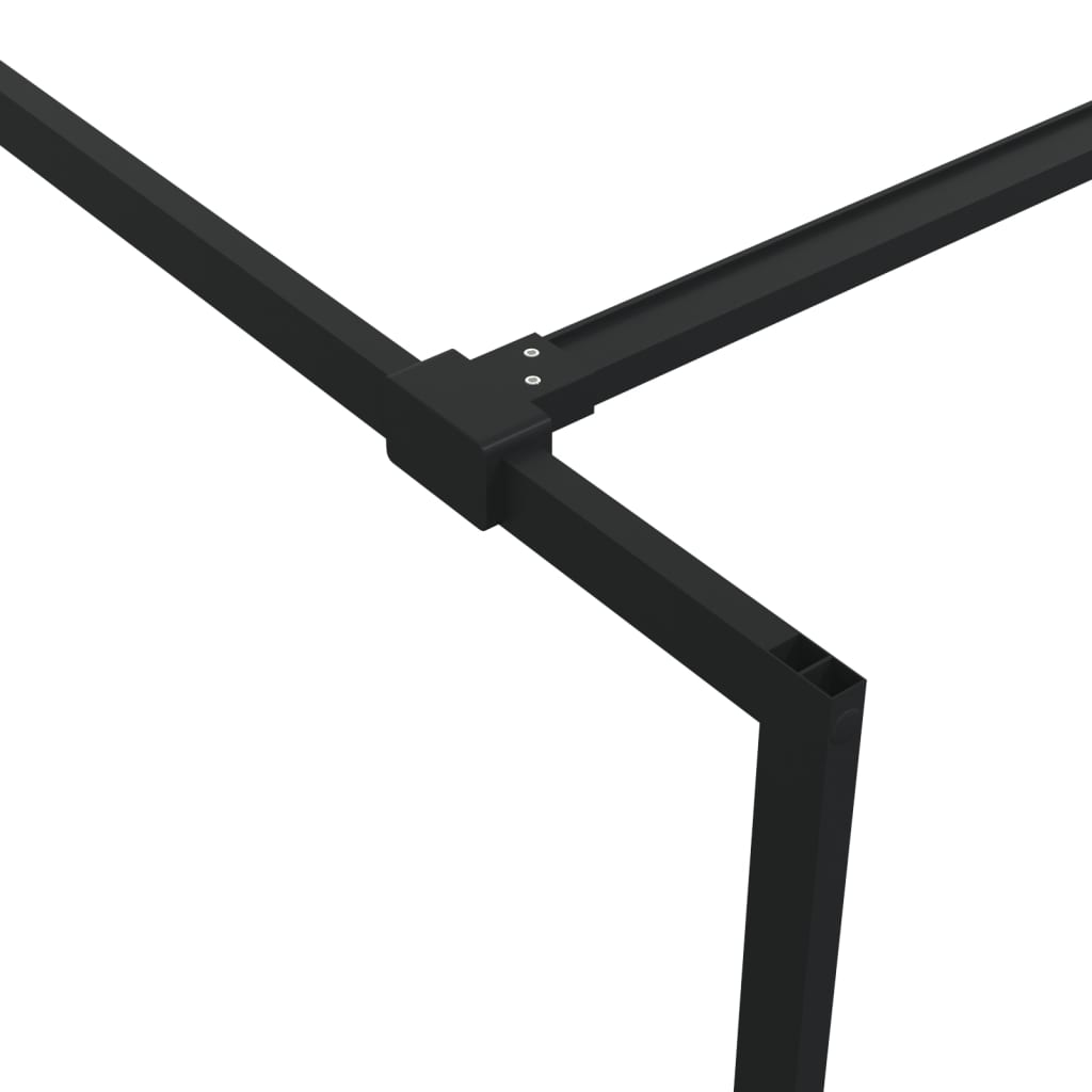 Fekete selyemmatt ESG üveg zuhanyfal 140x195 cm 6