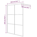 Fekete selyemmatt ESG üveg zuhanyfal 140x195 cm 7