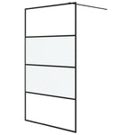 Fekete selyemmatt ESG üveg zuhanyfal 115 x 195 cm 2