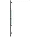 Fekete selyemmatt ESG üveg zuhanyfal 115 x 195 cm 4