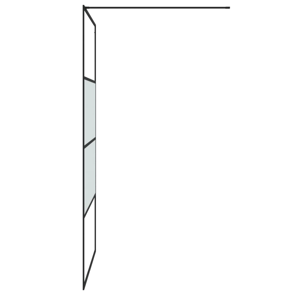 Fekete selyemmatt ESG üveg zuhanyfal 115 x 195 cm 4
