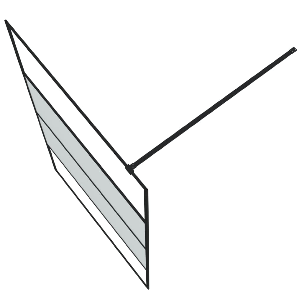 Fekete selyemmatt ESG üveg zuhanyfal 115 x 195 cm 5