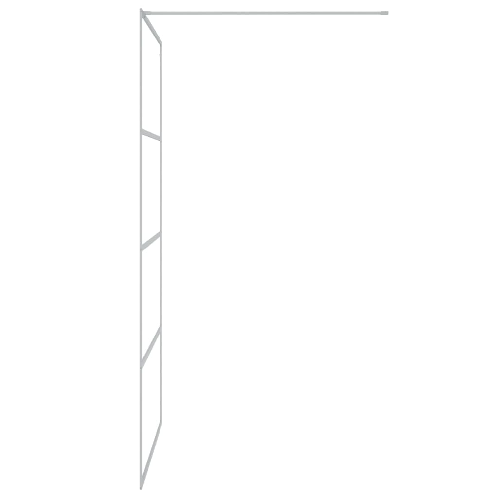 Ezüstszínű átlátszó ESG üveg zuhanyfal 115x195 cm 4