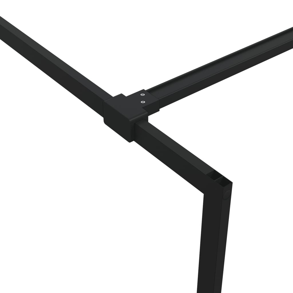 Fekete átlátszó ESG üveg zuhanyfal 90x195 cm 6