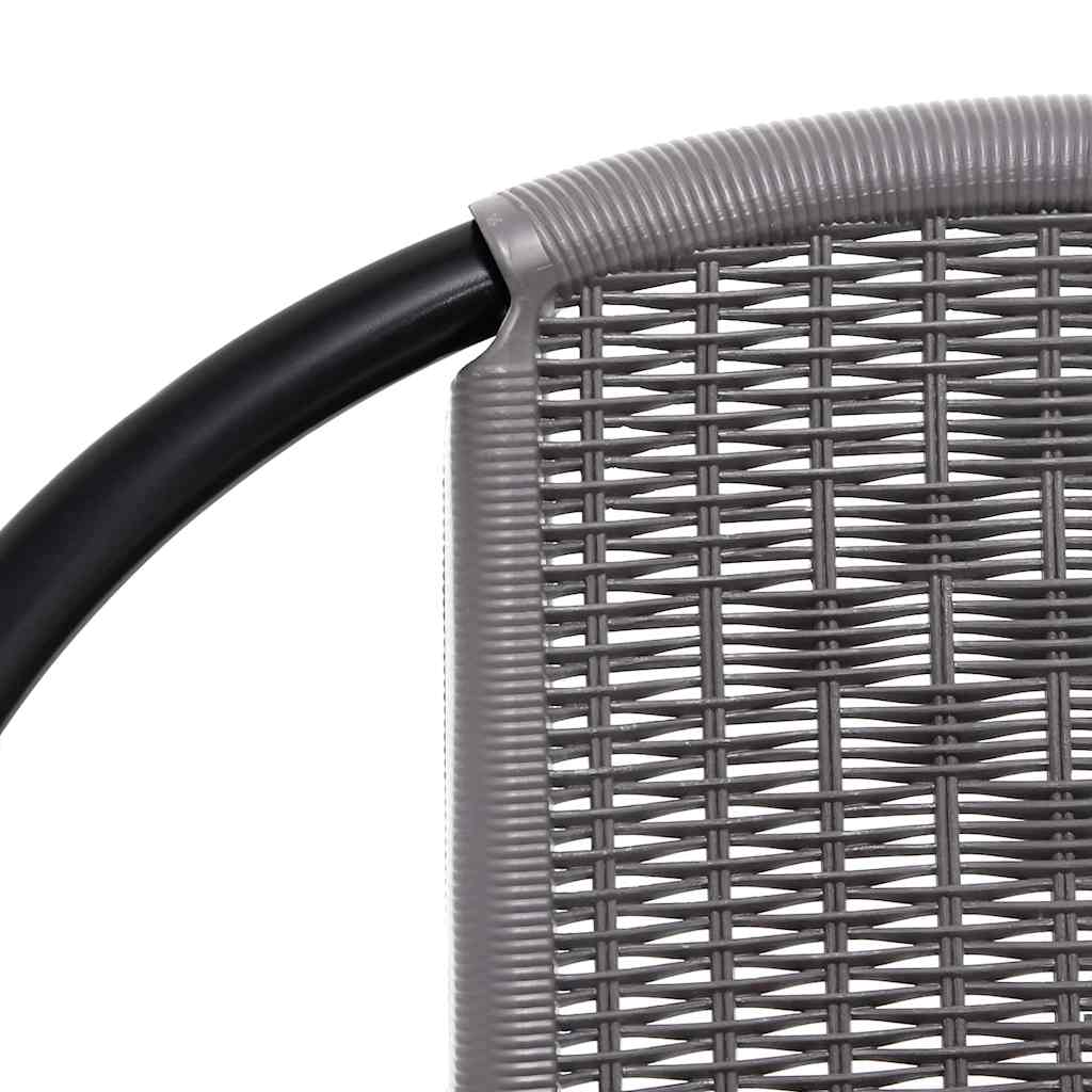 8 db műanyag rattan és acél kerti étkezőszék 110 kg 6