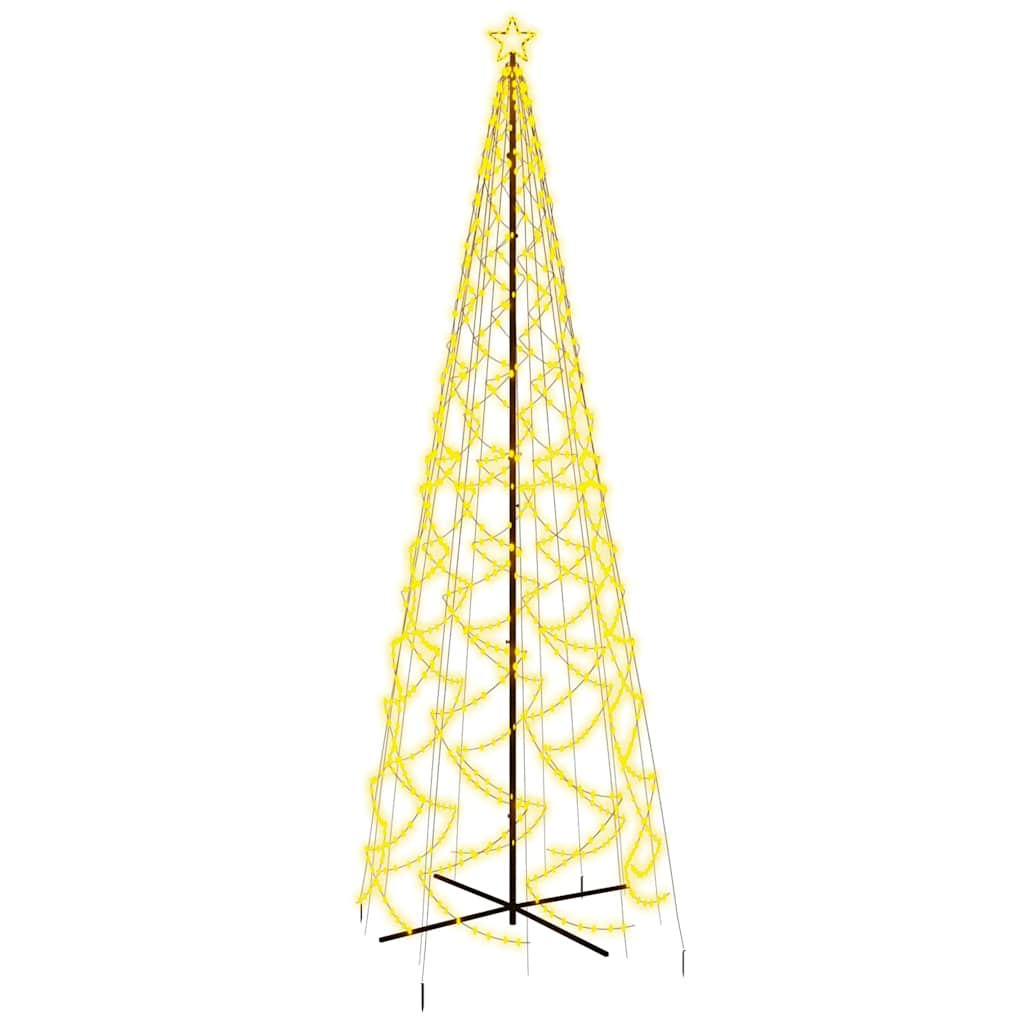 Kúp alakú karácsonyfa 1400 meleg fehér LED-del 160 x 500 cm 2