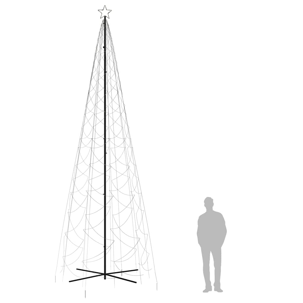 Kúp alakú karácsonyfa 1400 meleg fehér LED-del 160 x 500 cm 9