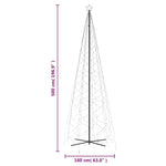 Kúp alakú karácsonyfa 1400 meleg fehér LED-del 160 x 500 cm 10