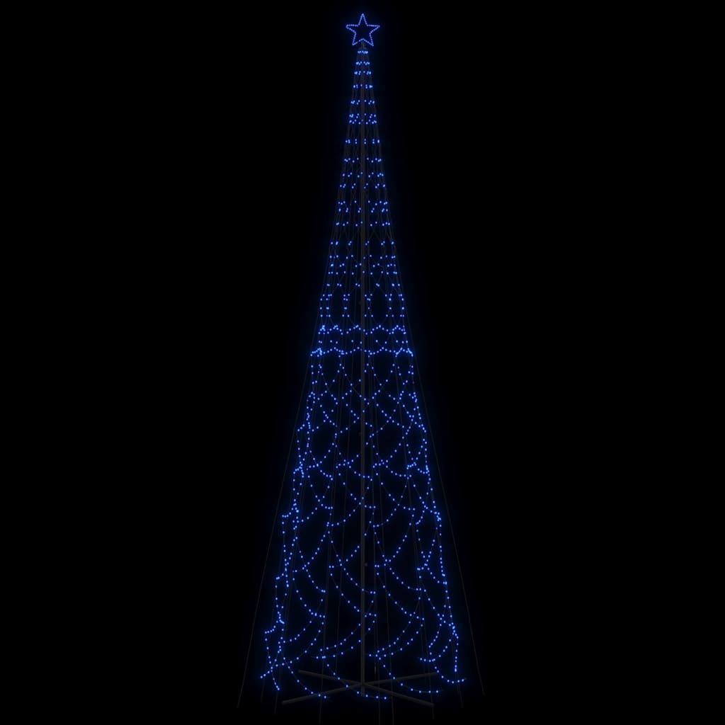 Kúp alakú karácsonyfa 3000 kék LED-del 230 x 800 cm 4