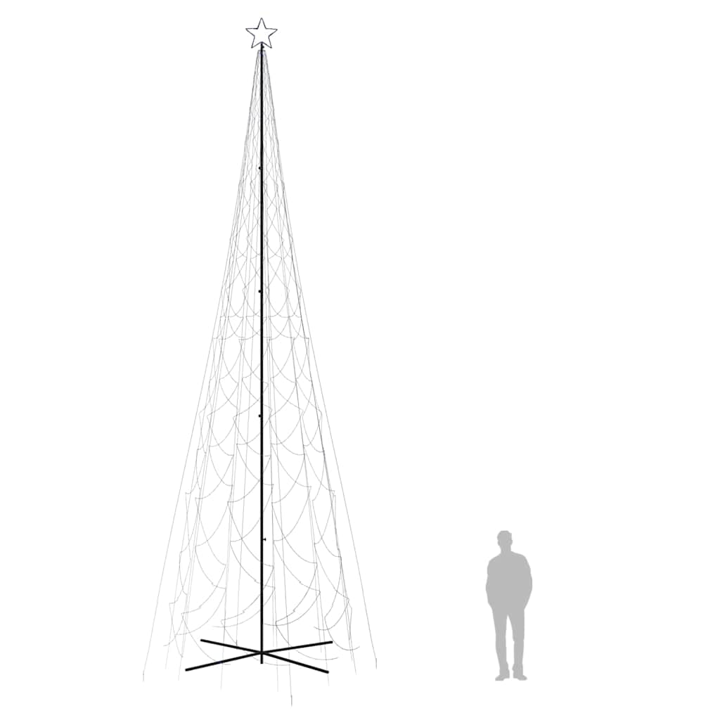 Kúp alakú karácsonyfa 3000 kék LED-del 230 x 800 cm 9