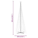 Kúp alakú karácsonyfa 3000 kék LED-del 230 x 800 cm 10