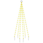 Karácsonyfa zászlórúdon 108 meleg fehér LED-del 180 cm 2