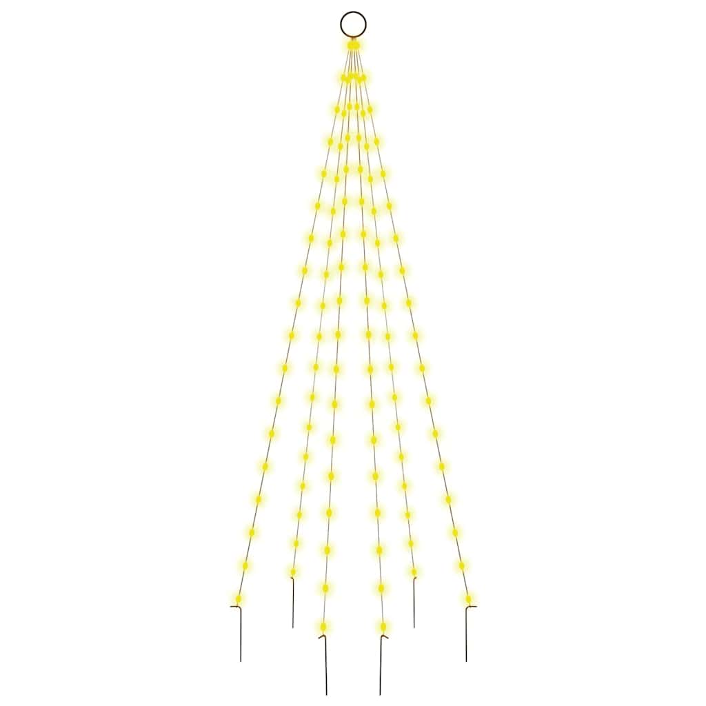 Karácsonyfa zászlórúdon 108 meleg fehér LED-del 180 cm 2