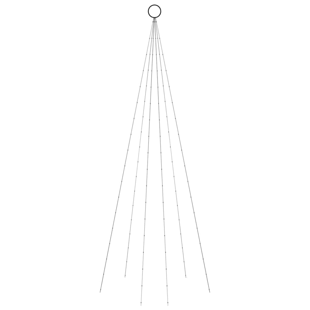 Karácsonyfa zászlórúdon 108 meleg fehér LED-del 180 cm 3