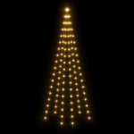 Karácsonyfa zászlórúdon 108 meleg fehér LED-del 180 cm 4