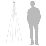 Karácsonyfa zászlórúdon 108 meleg fehér LED-del 180 cm 10
