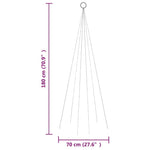 Karácsonyfa zászlórúdon 108 meleg fehér LED-del 180 cm 11