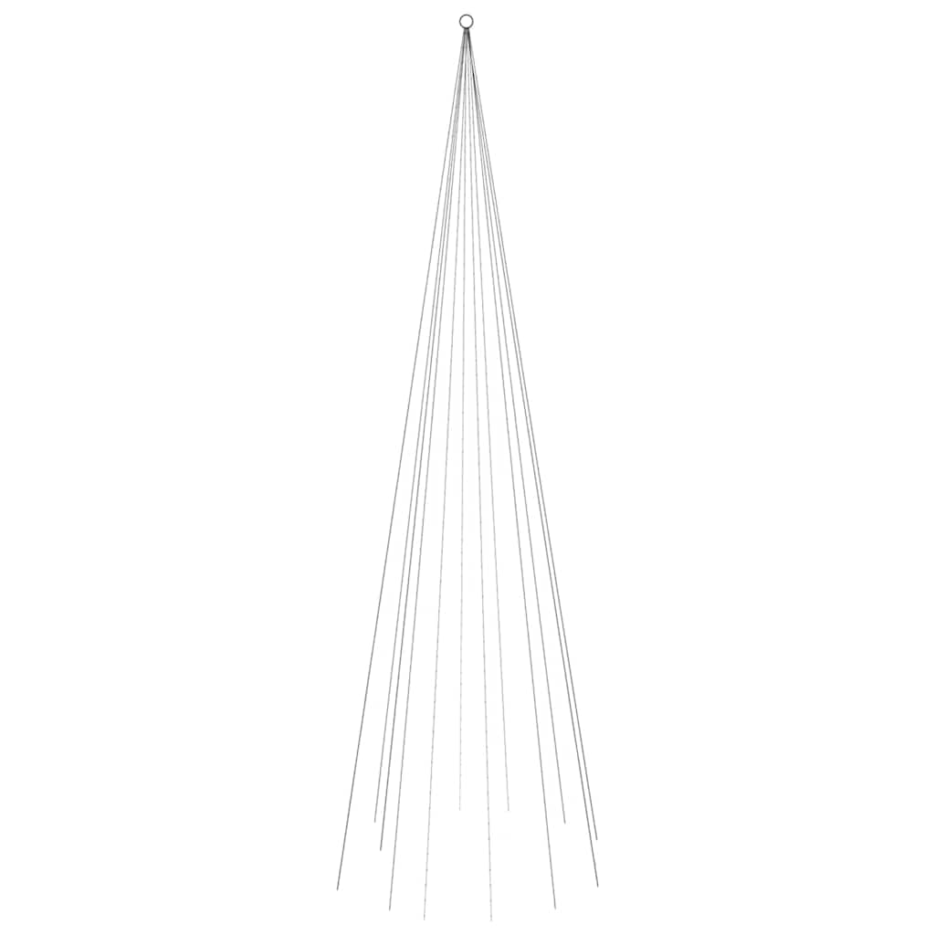 Karácsonyfa zászlórúdon 732 meleg fehér LED-del 500 cm 3