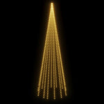 Karácsonyfa zászlórúdon 732 meleg fehér LED-del 500 cm 4