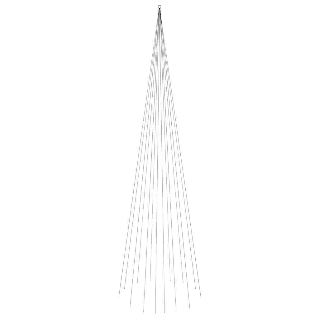 Karácsonyfa zászlórúdon 1134 színes LED-del 800 cm 3