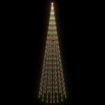 Karácsonyfa zászlórúdon 1134 színes LED-del 800 cm 4