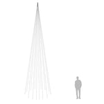 Karácsonyfa zászlórúdon 1134 színes LED-del 800 cm 10
