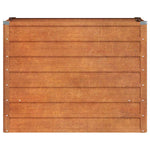 Rozsda színű corten acél kerti magaságyás 100 x 40 x 77 cm 4