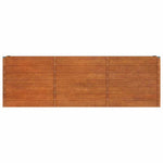Rozsda színű corten acél kerti magaságyás 240 x 40 x 77 cm 3