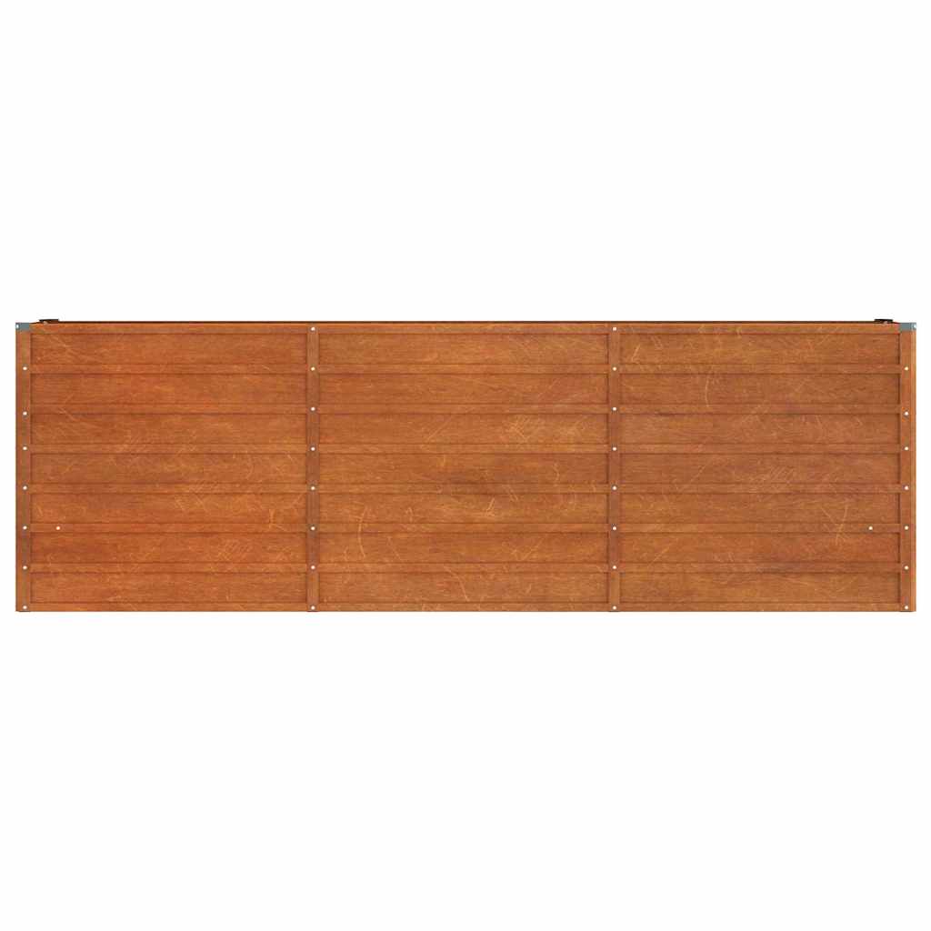 Rozsda színű corten acél kerti magaságyás 240 x 40 x 77 cm 3