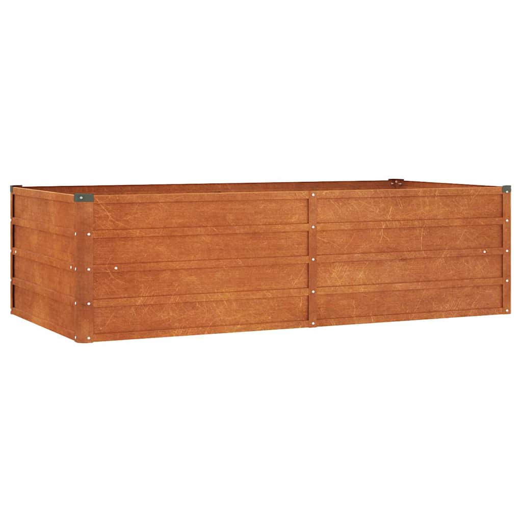 Rozsda színű corten acél kerti magaságyás 160 x 80 x 45 cm 2