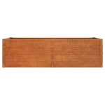Rozsda színű corten acél kerti magaságyás 160 x 80 x 45 cm 4