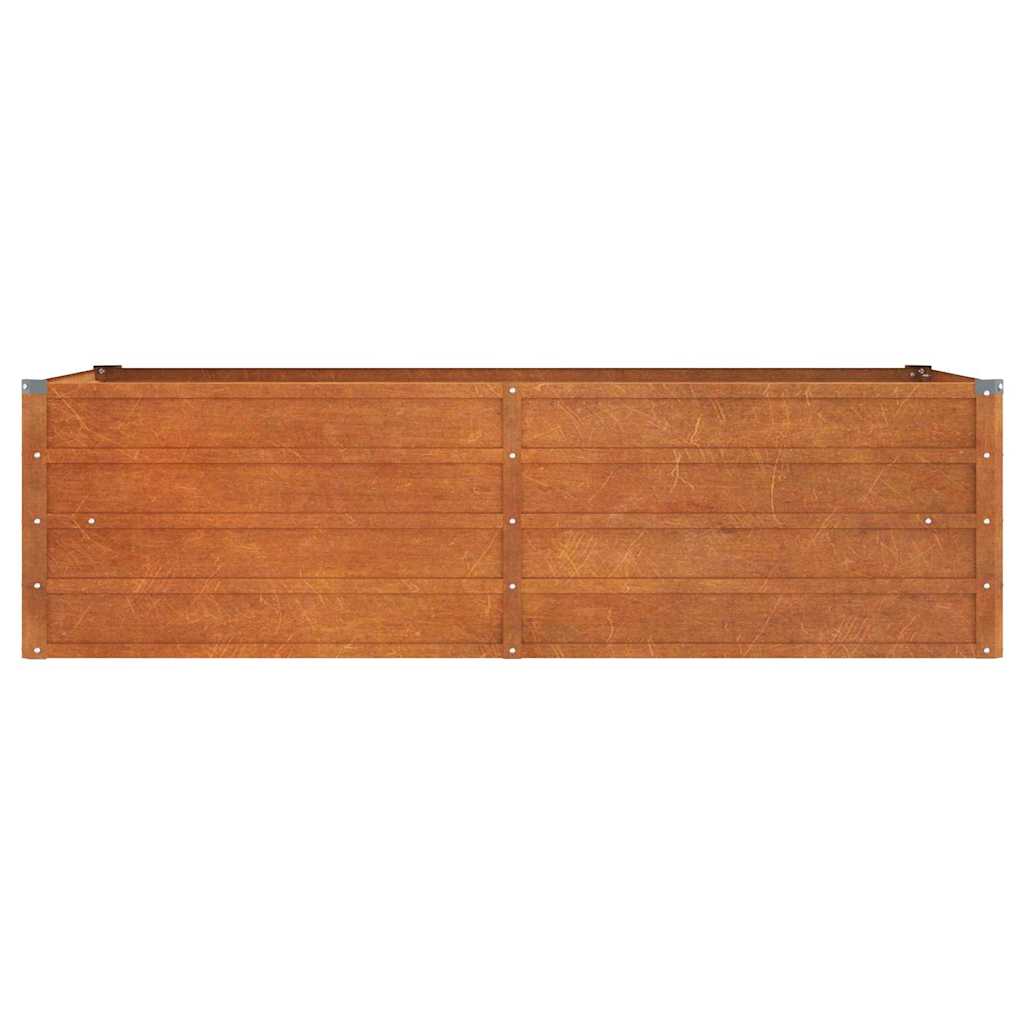 Rozsda színű corten acél kerti magaságyás 160 x 80 x 45 cm 4