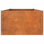 Rozsda színű corten acél kerti magaságyás 160 x 80 x 45 cm 5