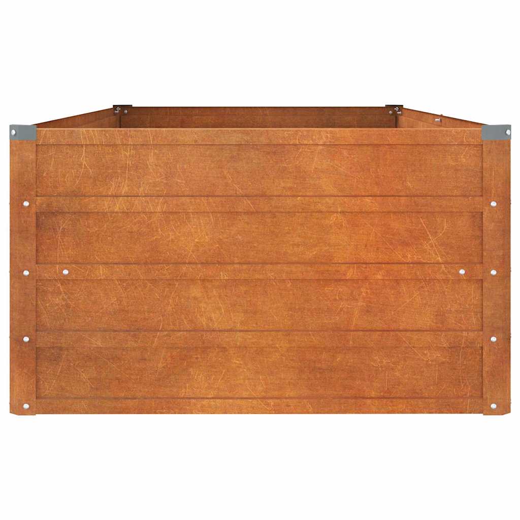 Rozsda színű corten acél kerti magaságyás 160 x 80 x 45 cm 5