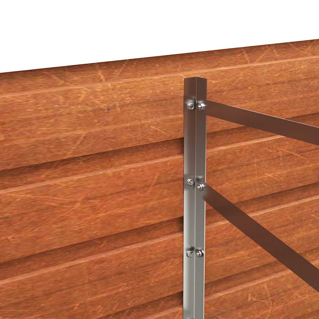 Rozsda színű corten acél kerti magaságyás 160 x 80 x 45 cm 6