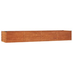 Rozsda színű corten acél kerti magaságyás 320 x 80 x 45 cm 2