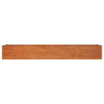 Rozsda színű corten acél kerti magaságyás 320 x 80 x 45 cm 4