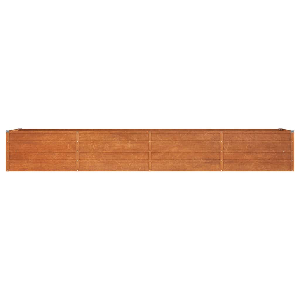 Rozsda színű corten acél kerti magaságyás 320 x 80 x 45 cm 4